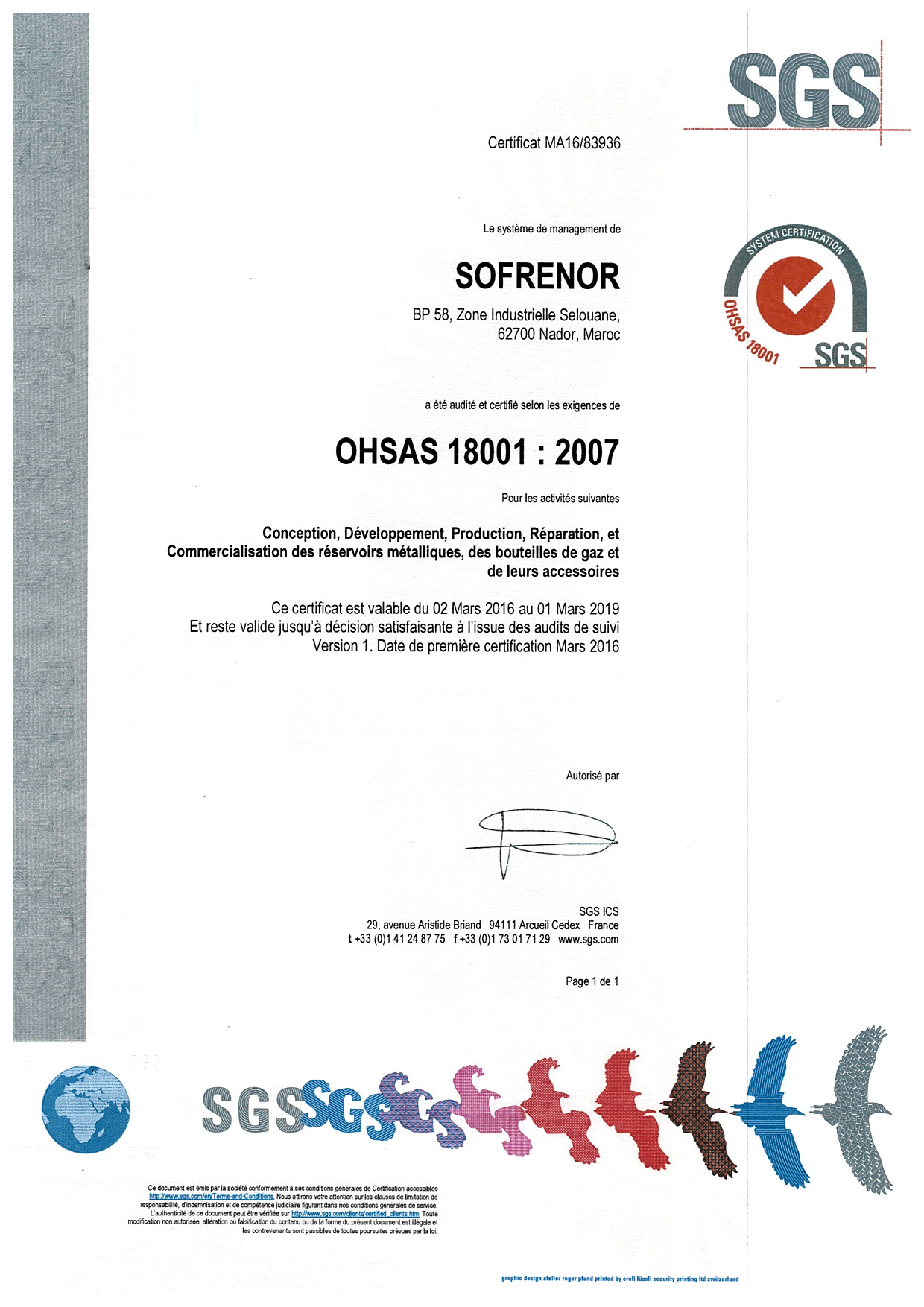 OHSAS 12001 : 2007